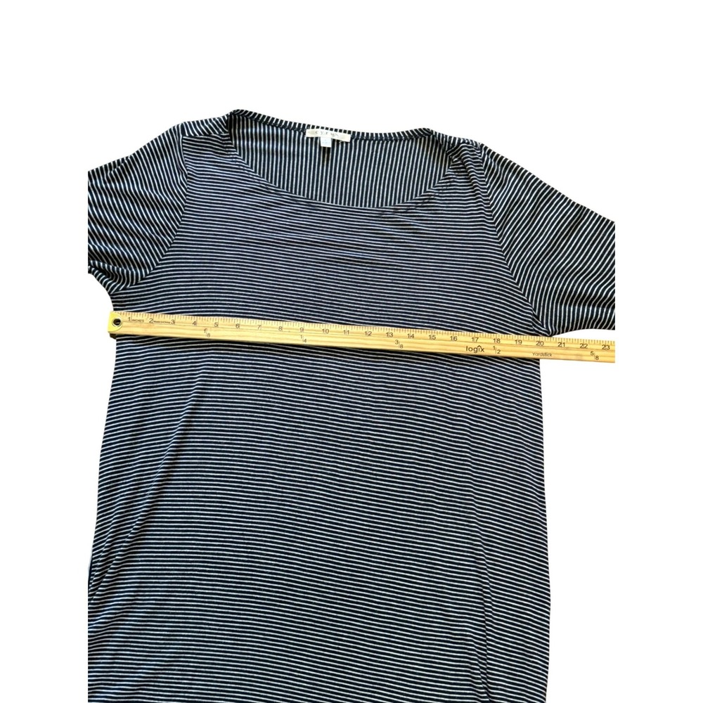 Cyrus Navy White Striped Oversized High Low Tunic Top Mixed Stripe T-Shirt - Picture 4 of 11